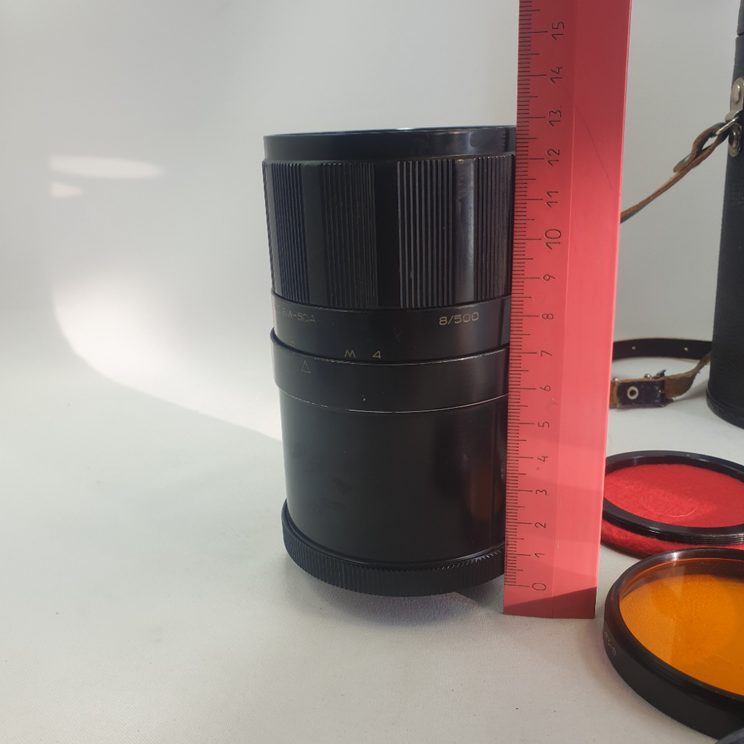Объектив ЗМ-5СА 500 mm f/ 8.0 MC с набором цветных светофильтров, на линзе незначительные царапины. Картинка 7